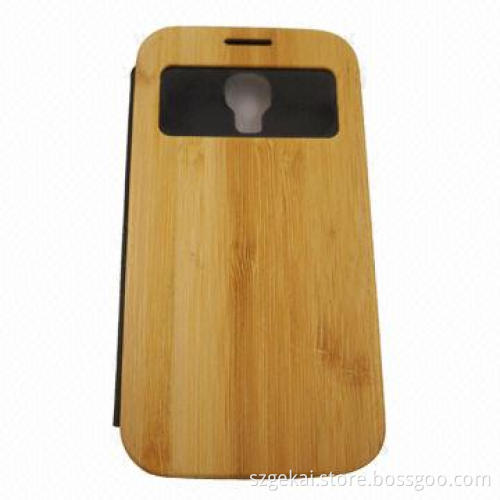Wooden/PU case for galaxy s4
